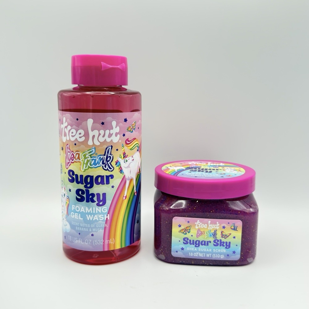 Tree Hut x Lisa Frank Sugar Sky Sugar Scrub And Foaming Gel Wash